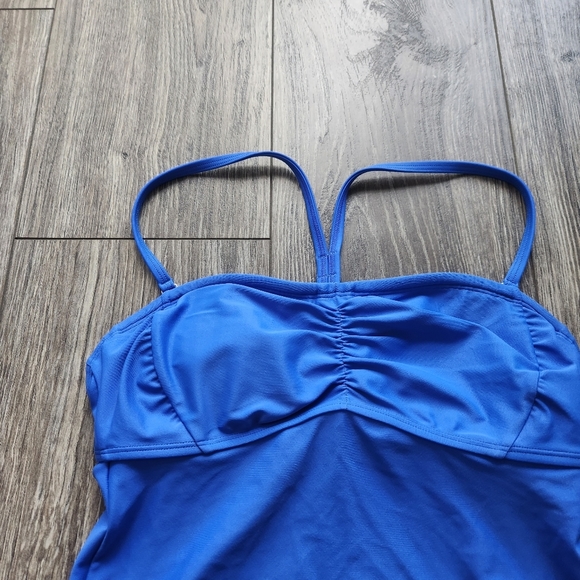 Athleta Blue Bandeau Tankini Top 34B/C - Picture 2 of 7
